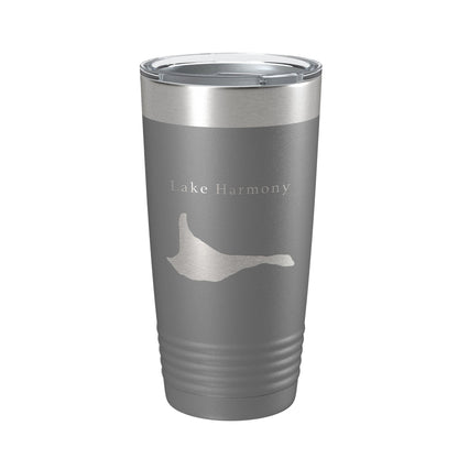 Lake Harmony Map Tumbler Travel Mug Insulated Laser Engraved Coffee Cup Pennsylvania 20 oz-16