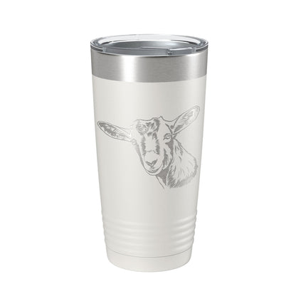Goat Face Tumbler Goat Farmer Travel Mug Insulated Laser Engraved Coffee Cup Gift 4H 20 oz-7