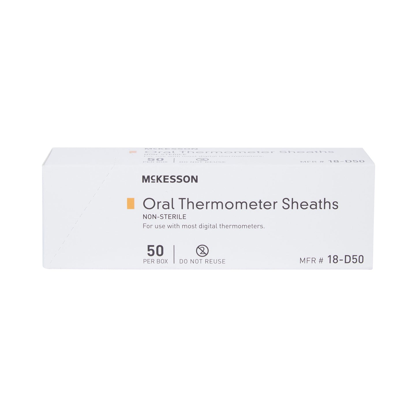 Oral Thermometer Probe Cover McKesson For use with Digital Thermometer 50 per Box