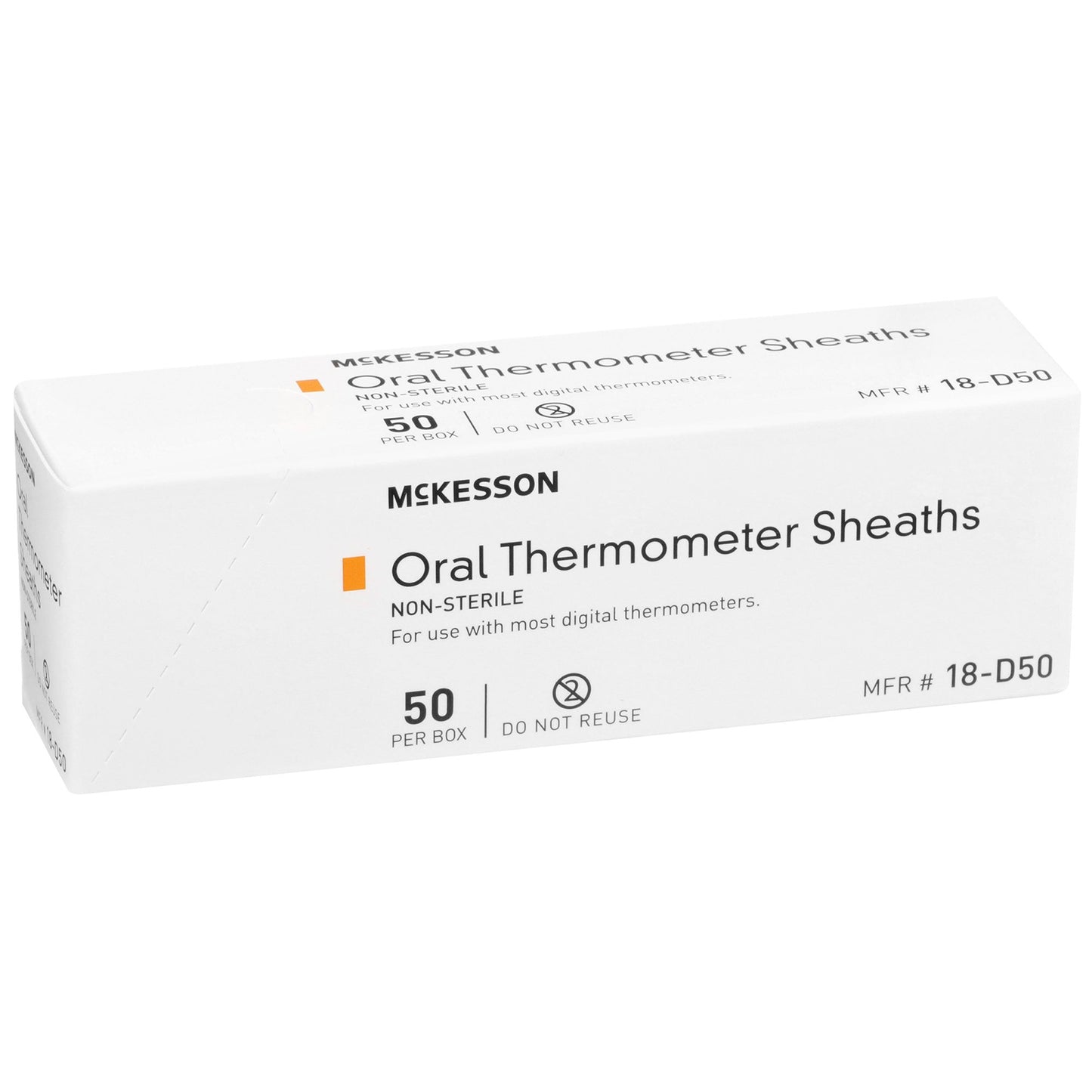 Oral Thermometer Probe Cover McKesson For use with Digital Thermometer 50 per Box