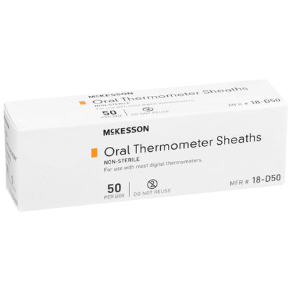 Oral Thermometer Probe Cover McKesson For use with Digital Thermometer 50 per Box
