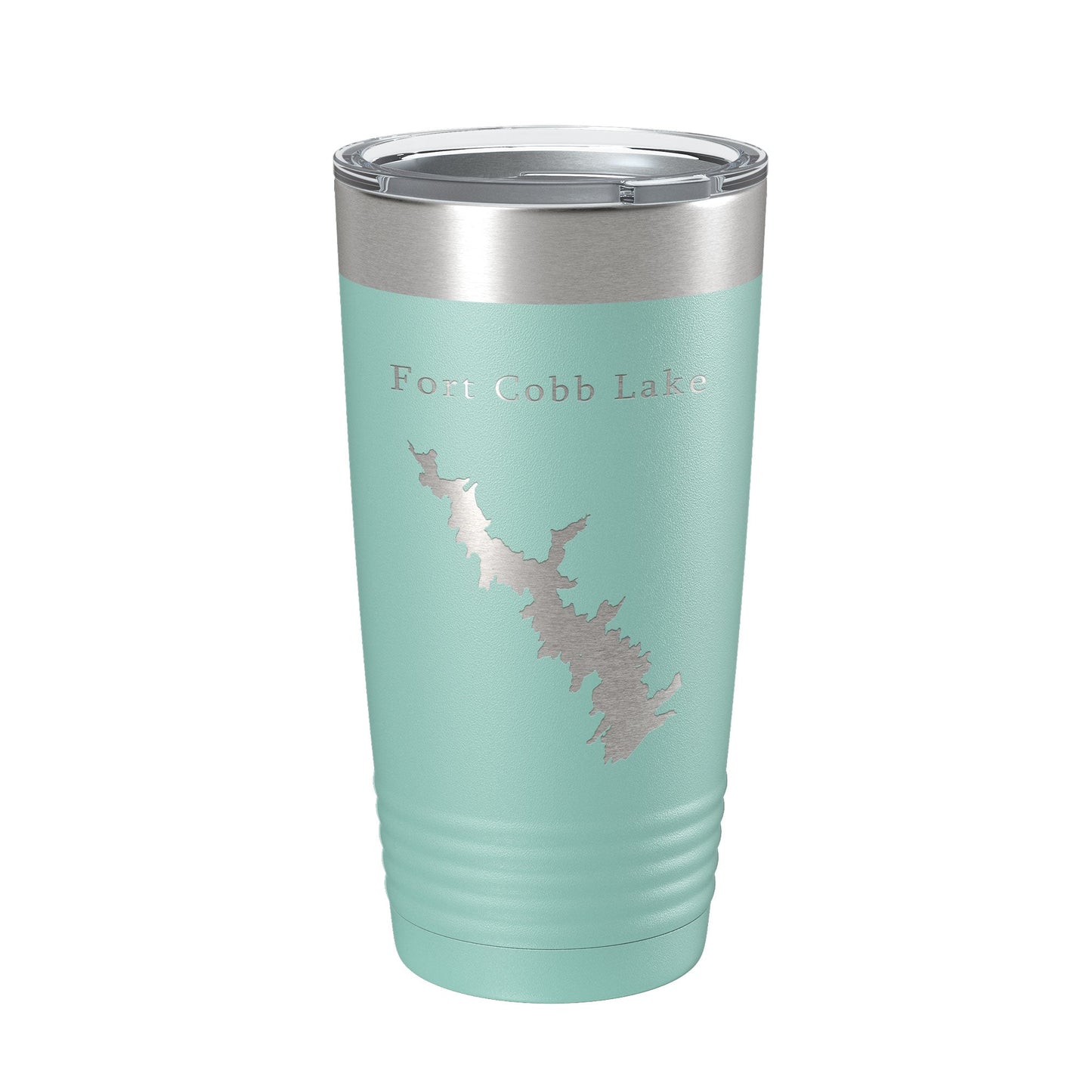 Fort Cobb Lake Map Tumbler Travel Mug Insulated Laser Engraved Coffee Cup Oklahoma 20 oz-12