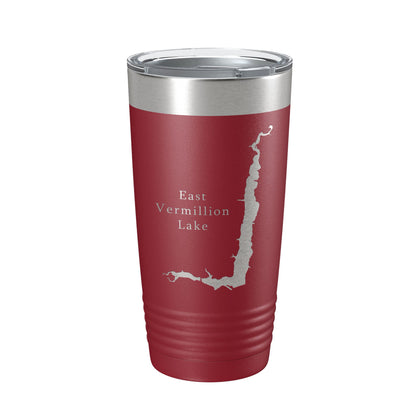 East Vermillion Lake Map Tumbler Travel Mug Insulated Laser Engraved Coffee Cup South Dakota 20 oz-18