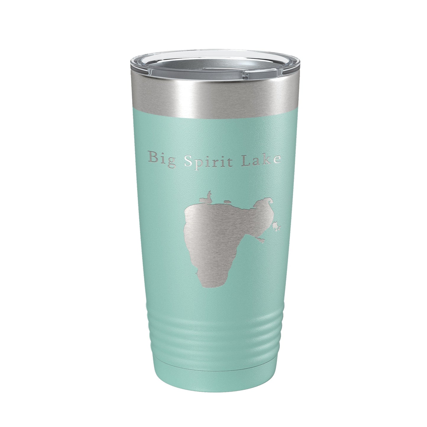 Big Spirit Lake Map Tumbler Travel Mug Insulated Laser Engraved Coffee Cup Iowa Minnesota 20 oz-12