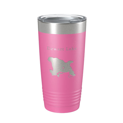 Dewart Lake Map Tumbler Travel Mug Insulated Laser Engraved Coffee Cup Indiana 20 oz-11