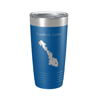 Pushaw Lake Map Tumbler Travel Mug Insulated Laser Engraved Coffee Cup Maine 20 oz-6