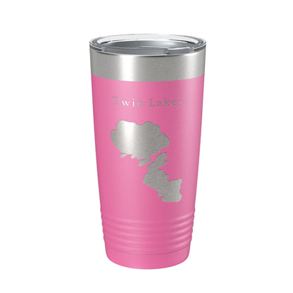 Twin Lakes Map Tumbler Travel Mug Insulated Laser Engraved Coffee Cup Idaho 20 oz-11