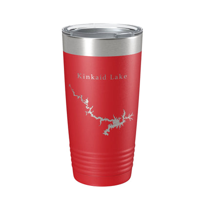 Kinkaid Lake Map Tumbler Travel Mug Insulated Laser Engraved Coffee Cup Illinois 20 oz-10