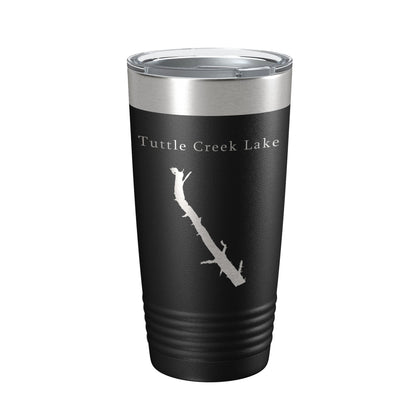 Tuttle Creek Lake Map Tumbler Travel Mug Insulated Laser Engraved Coffee Cup Kansas 20 oz-5