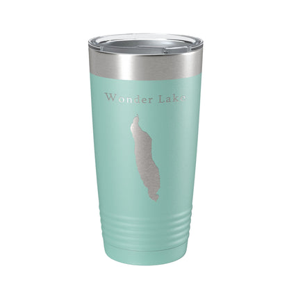 Wonder Lake Map Tumbler Travel Mug Insulated Laser Engraved Coffee Cup Alaska 20 oz-12