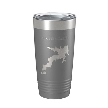Arcadia Lake Map Tumbler Travel Mug Insulated Laser Engraved Coffee Cup Oklahoma 20 oz-16