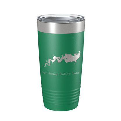 Stillhouse Hollow Lake Map Tumbler Travel Mug Insulated Laser Engraved Coffee Cup Texas 20 oz-9