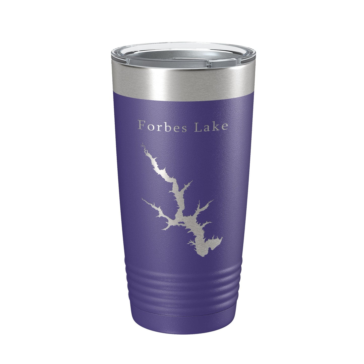Forbes Lake Map Tumbler Travel Mug Insulated Laser Engraved Coffee Cup Illinois 20 oz-15