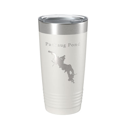 Pachaug Pond Tumbler Lake Map Travel Mug Insulated Laser Engraved Coffee Cup Connecticut 20 oz-1