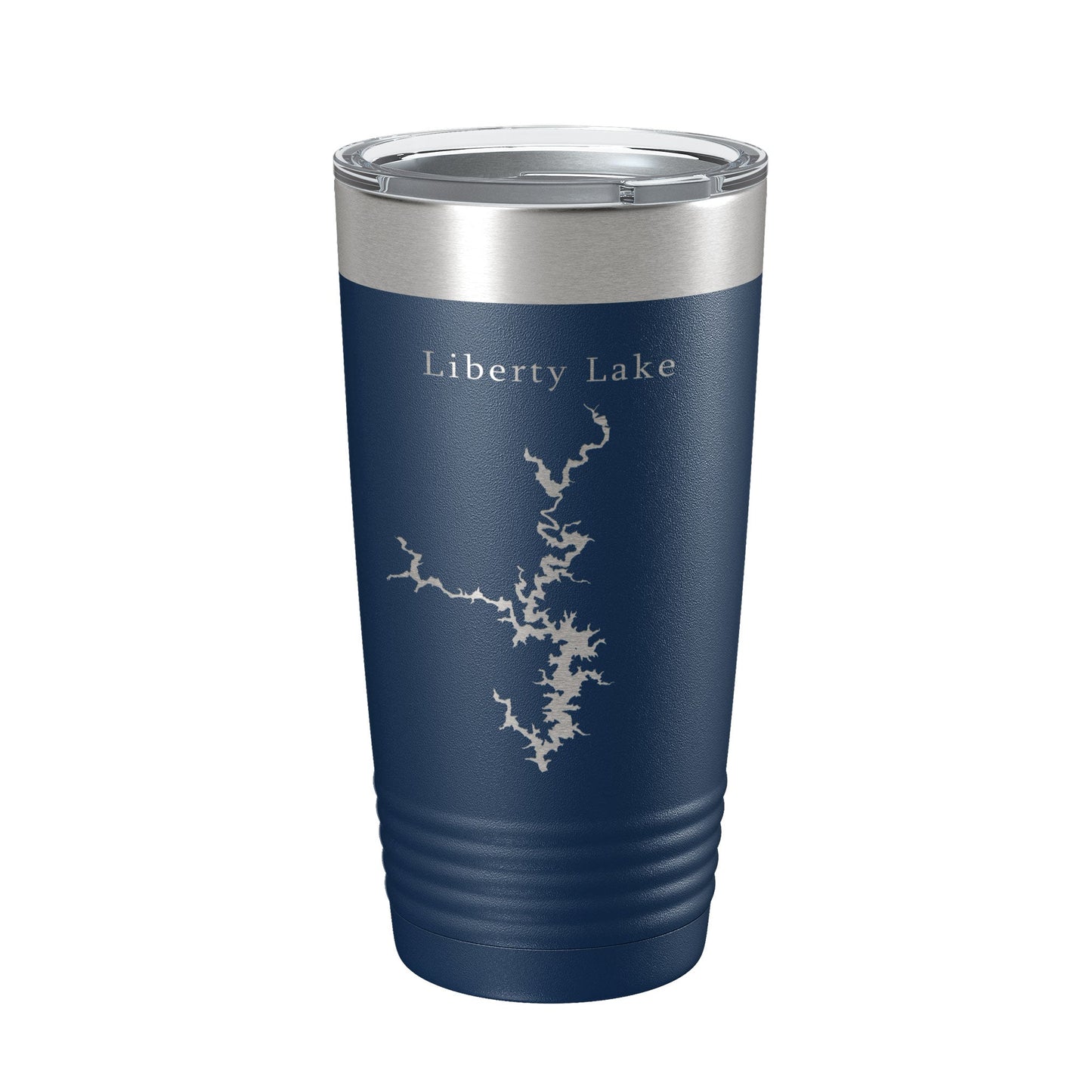 Liberty Lake Map Tumbler Travel Mug Insulated Laser Engraved Coffee Cup Maryland 20 oz-2