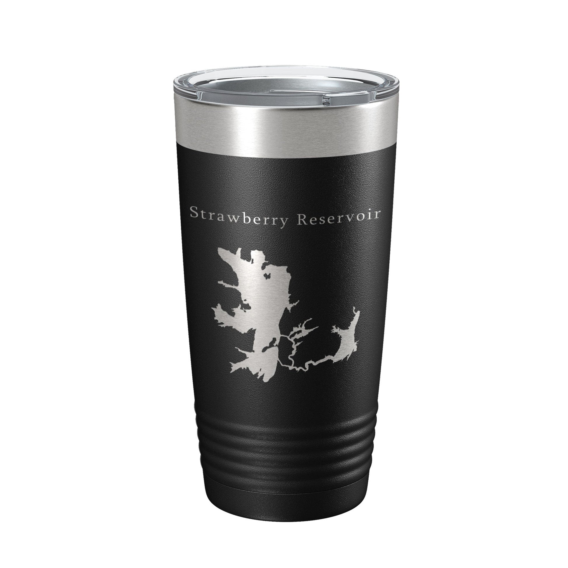 Strawberry Reservoir Tumbler Lake Map Travel Mug Insulated Laser Engraved Coffee Cup Utah 20 oz-5