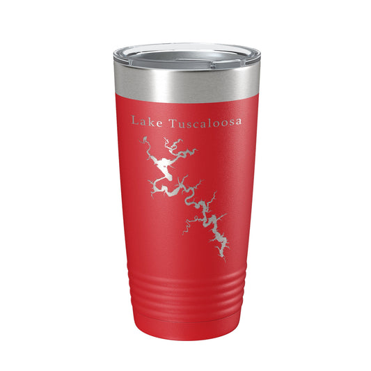 Lake Tuscaloosa Map Tumbler Travel Mug Insulated Laser Engraved Coffee Cup Alabama 20 oz-10