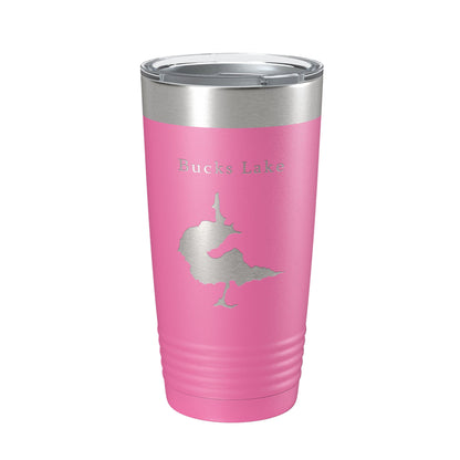 Bucks Lake Map Tumbler Travel Mug Insulated Laser Engraved Coffee Cup California 20 oz-11