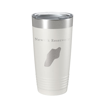 Newark Reservoir Tumbler Lake Map Travel Mug Insulated Laser Engraved Coffee Cup Delaware 20 oz-1