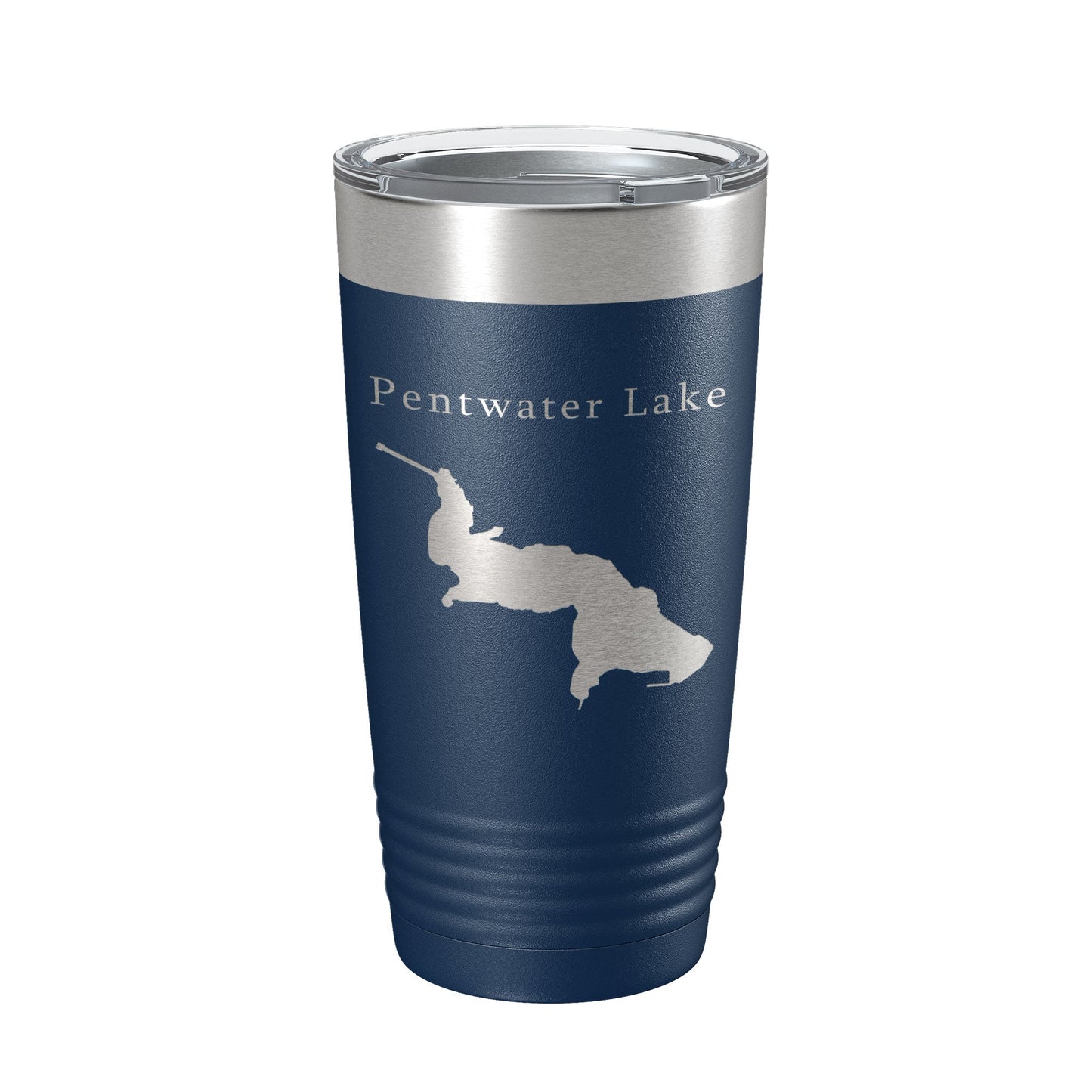 Pentwater Lake Map Tumbler Travel Mug Insulated Laser Engraved Coffee Cup Michigan 20 oz-2
