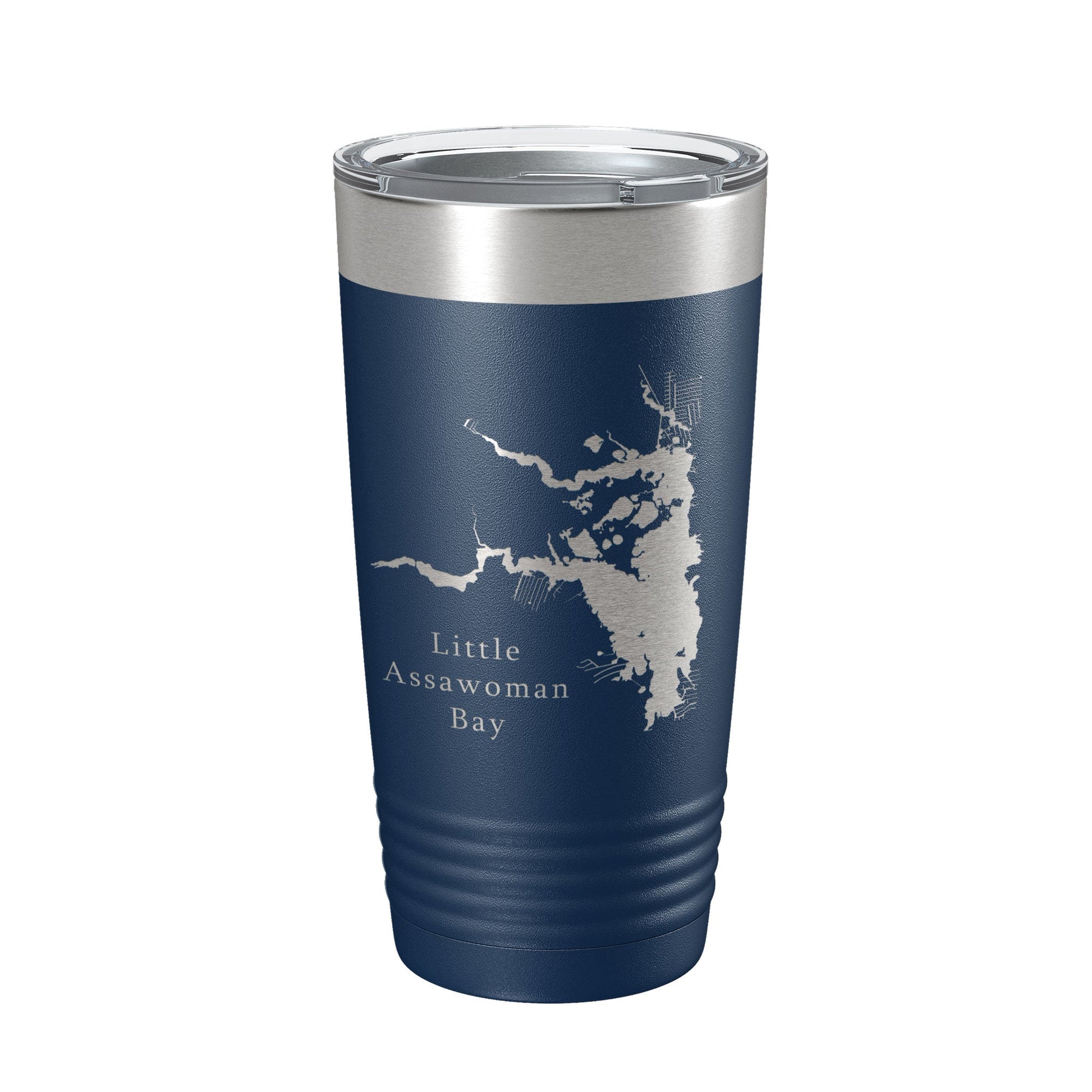 Little Assawoman Bay Tumbler Lake Map Travel Mug Insulated Laser Engraved Coffee Cup Delaware 20 oz-2