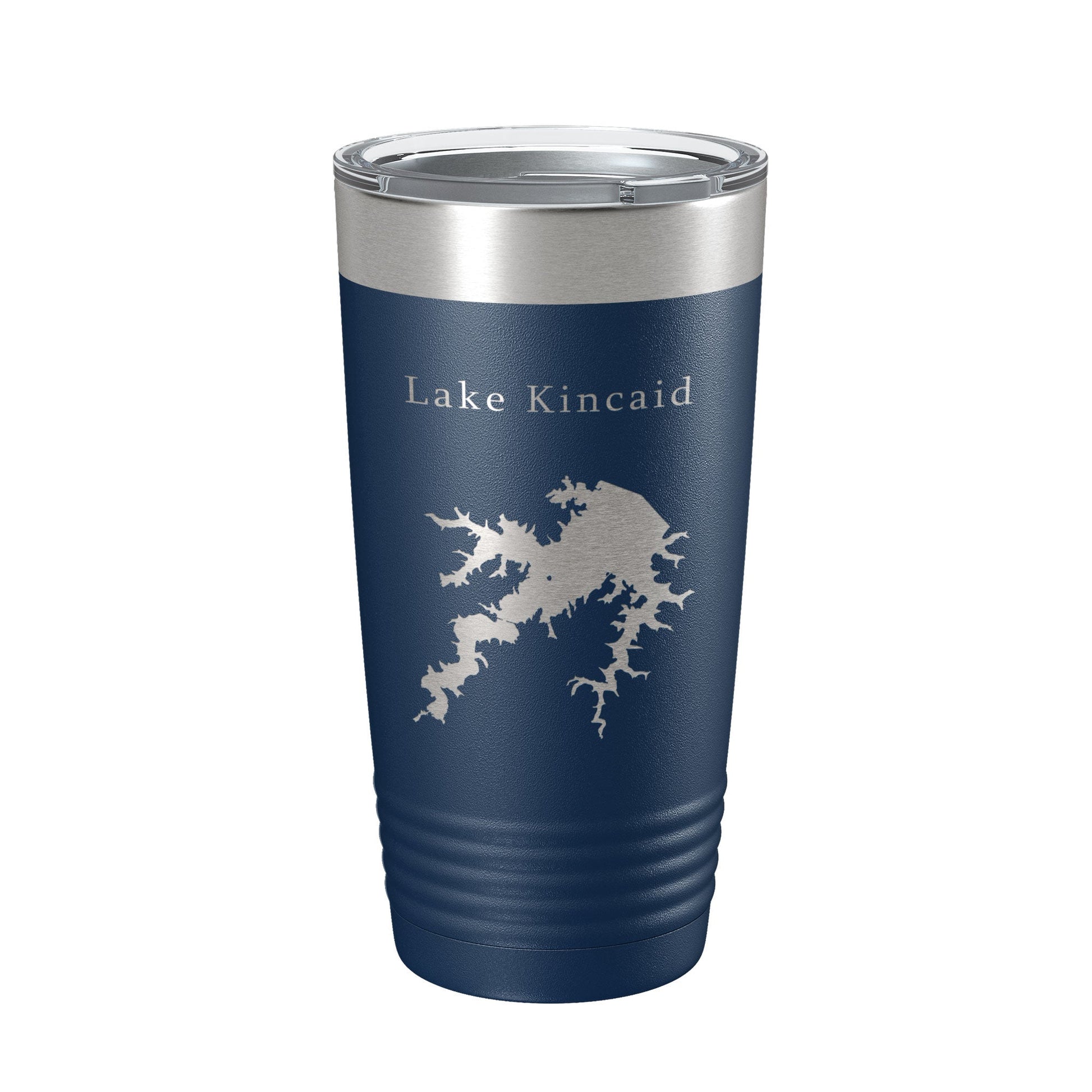 Lake Kincaid Map Tumbler Travel Mug Insulated Laser Engraved Coffee Cup Reservoir Louisiana 20 oz-2