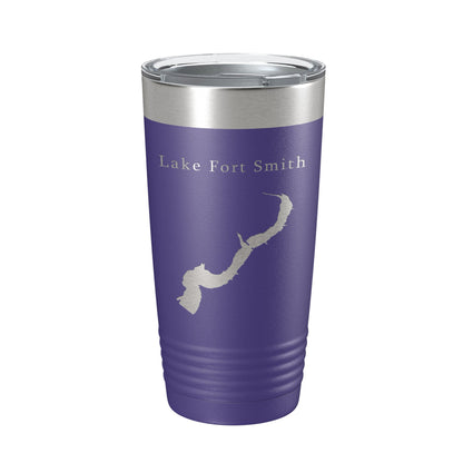 Lake Fort Smith Map Tumbler Travel Mug Insulated Laser Engraved Coffee Cup Arkansas 20 oz-15