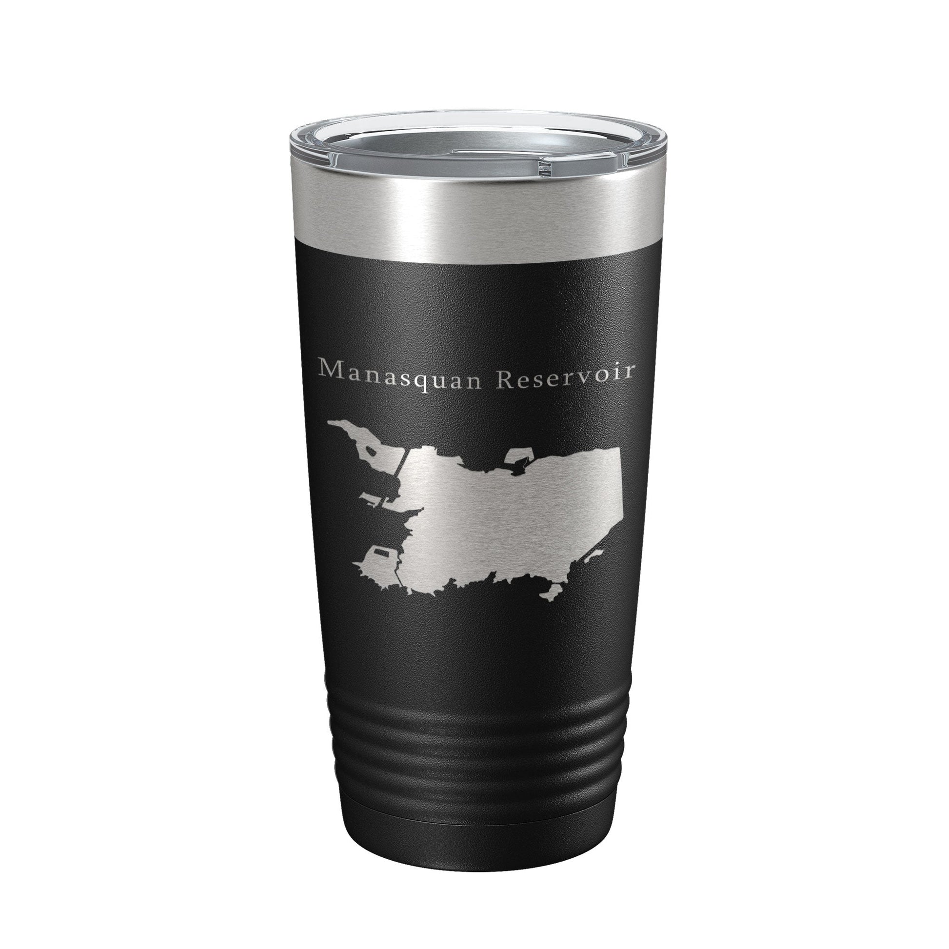Manasquan Reservoir Tumbler Lake Map Travel Mug Insulated Laser Engraved Coffee Cup New Jersey 20 oz-5