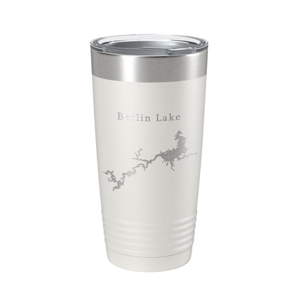 Berlin Lake Map Tumbler Travel Mug Insulated Laser Engraved Coffee Cup Ohio 20 oz-7