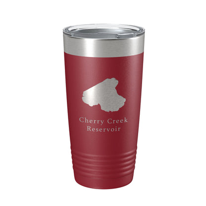 Cherry Creek Reservoir Tumbler Lake Map Travel Mug Insulated Laser Engraved Coffee Cup Colorado 20 oz-18