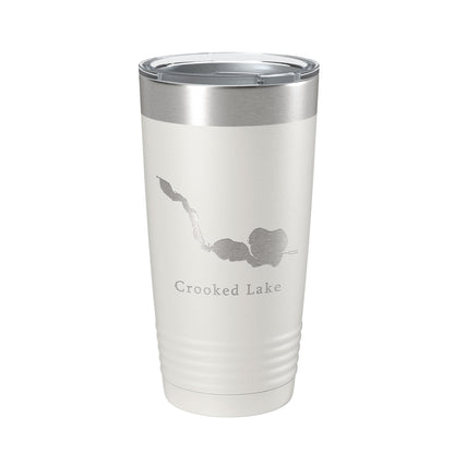 Crooked Lake Map Tumbler Travel Mug Insulated Laser Engraved Coffee Cup Indiana 20 oz-7