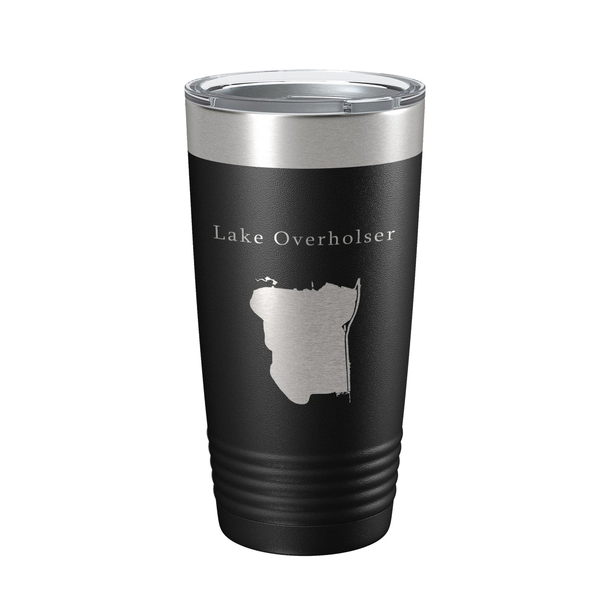 Lake Overholser Map Tumbler Travel Mug Insulated Laser Engraved Coffee Cup Oklahoma 20 oz-0