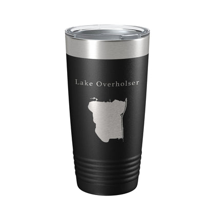 Lake Overholser Map Tumbler Travel Mug Insulated Laser Engraved Coffee Cup Oklahoma 20 oz-0