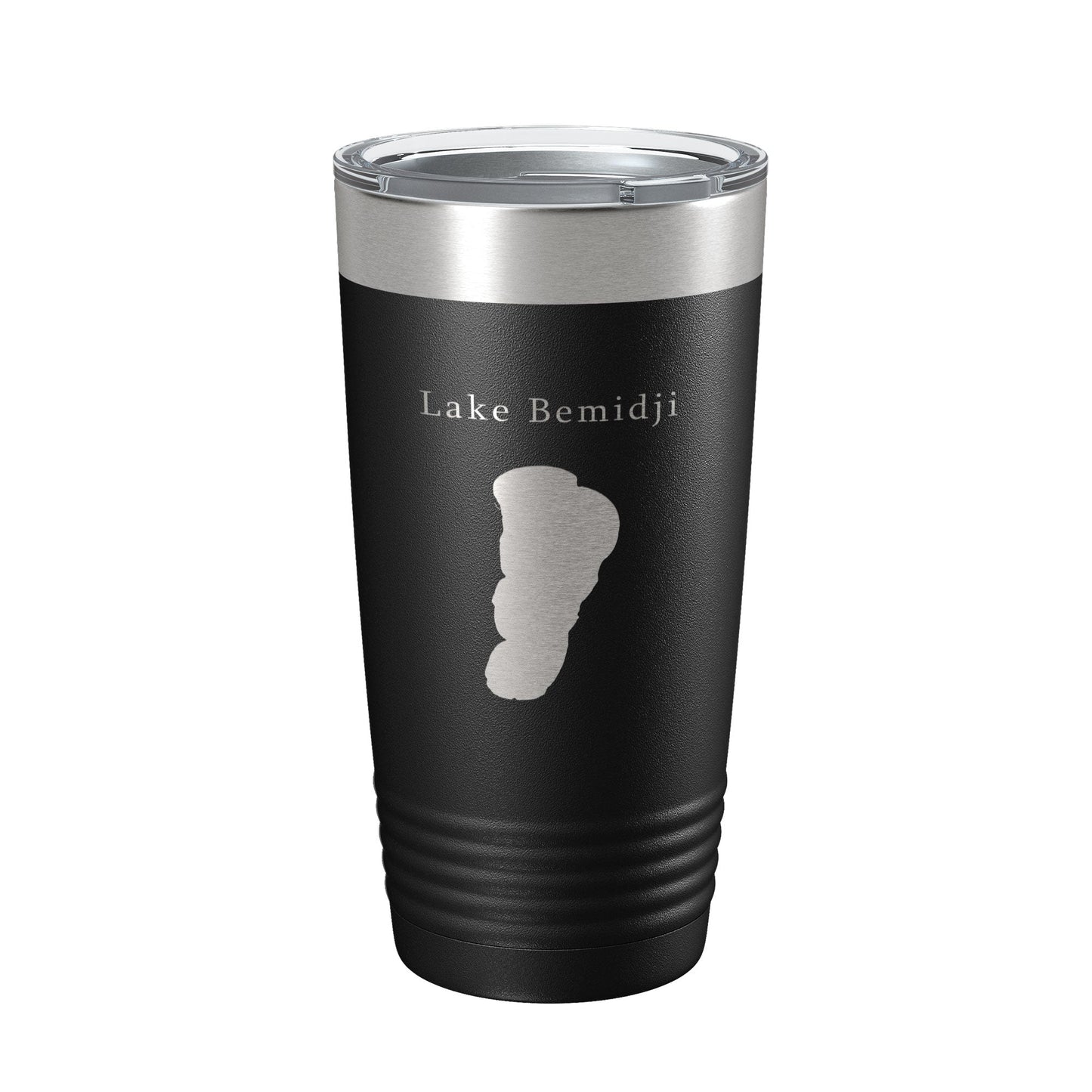 Lake Bemidji Map Tumbler Travel Mug Insulated Laser Engraved Coffee Cup Minnesota 20 oz-0