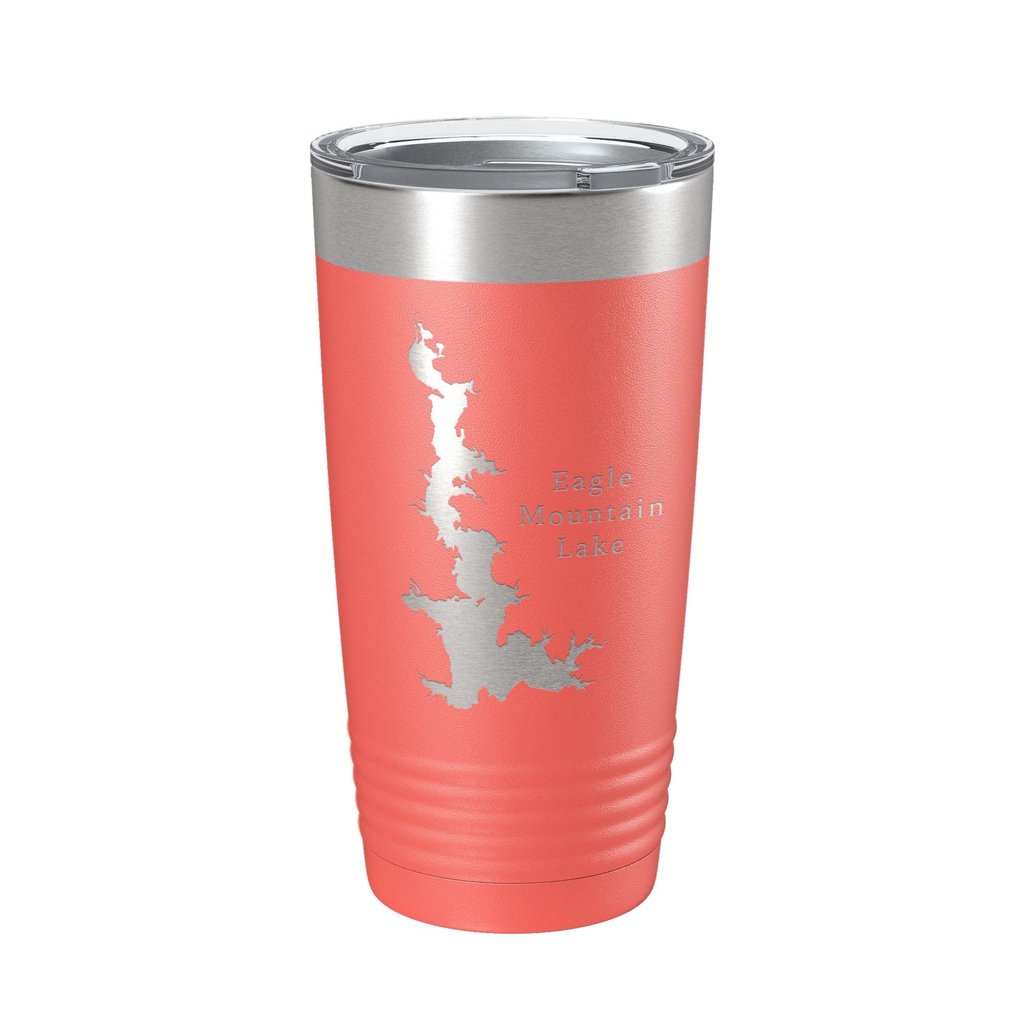 Eagle Mountain Lake Map Tumbler Travel Mug Insulated Laser Engraved Coffee Cup Texas 20 oz-20