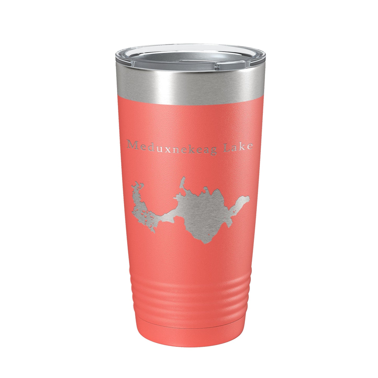 Meduxnekeag Lake Map Tumbler Travel Mug Insulated Laser Engraved Coffee Cup Maine 20 oz-20