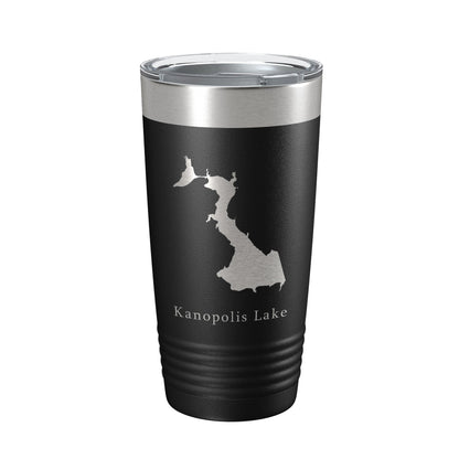 Kanopolis Lake Map Tumbler Travel Mug Insulated Laser Engraved Coffee Cup Kansas 20 oz-5