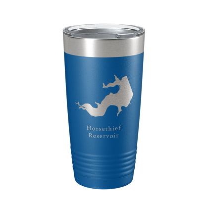Horsethief Reservoir Tumbler Lake Map Travel Mug Insulated Laser Engraved Coffee Cup Kansas 20 oz-6