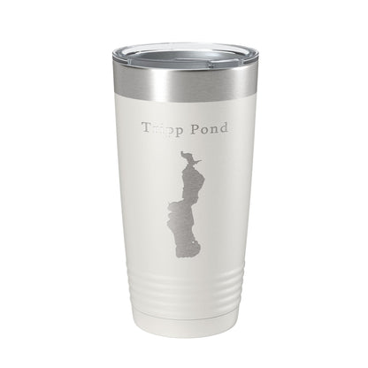 Tripp Pond Tumbler Lake Map Travel Mug Insulated Laser Engraved Coffee Cup Maine 20 oz-7