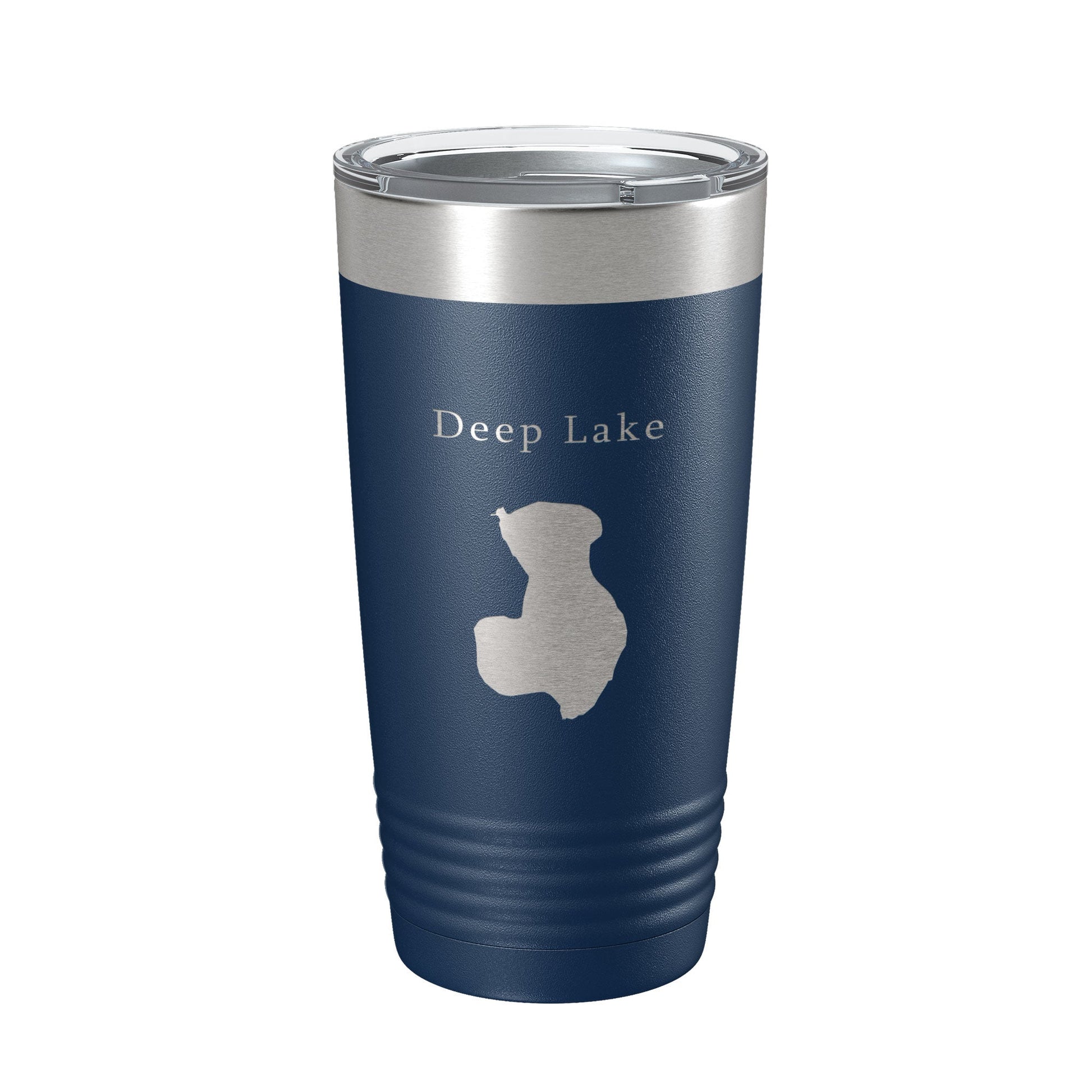 Deep Lake Map Tumbler Travel Mug Insulated Laser Engraved Coffee Cup Illinois 20 oz-2