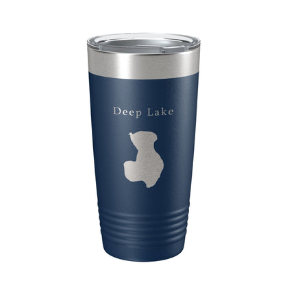 Deep Lake Map Tumbler Travel Mug Insulated Laser Engraved Coffee Cup Illinois 20 oz-8