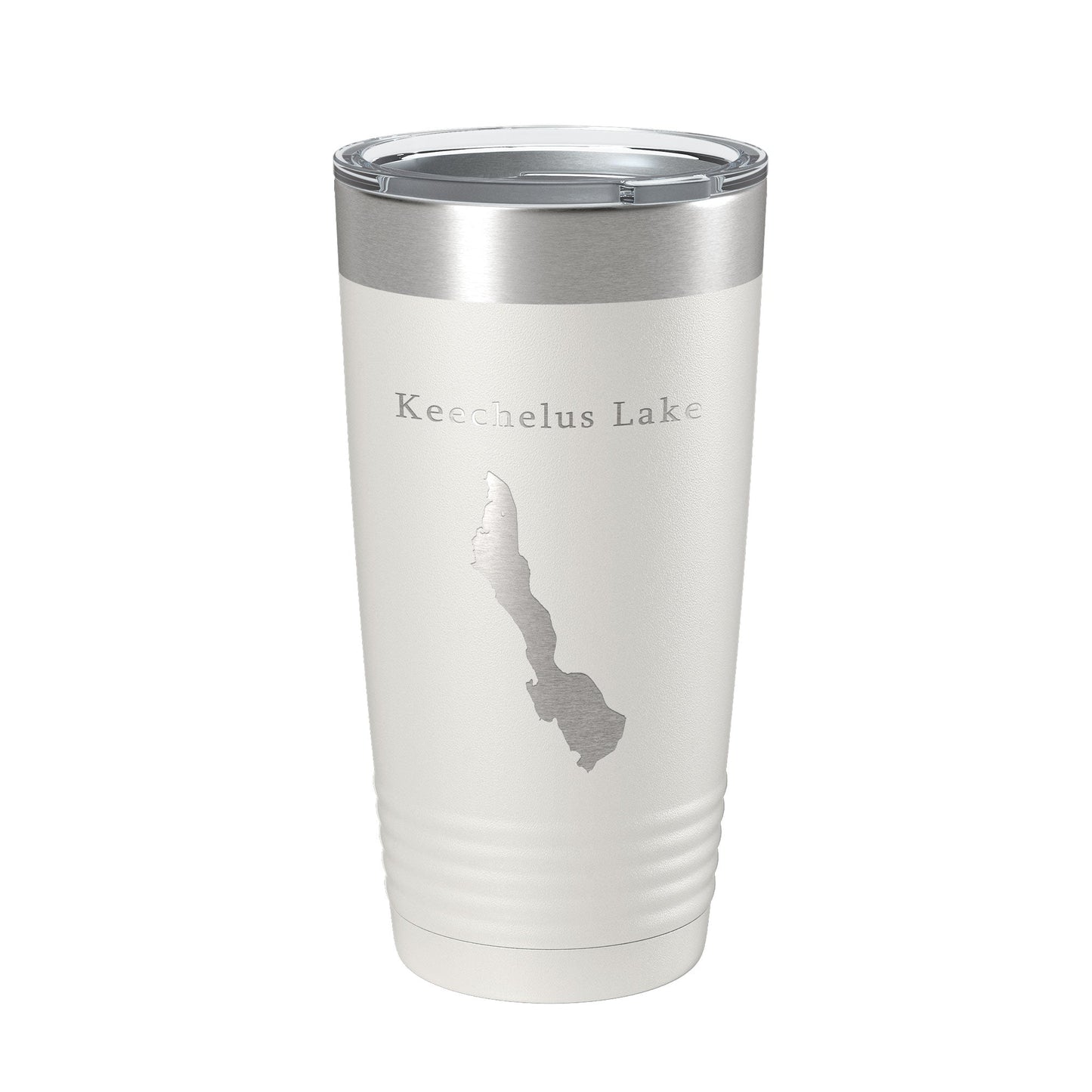 Keechelus Lake Map Tumbler Travel Mug Insulated Laser Engraved Coffee Cup Washington 20 oz-1