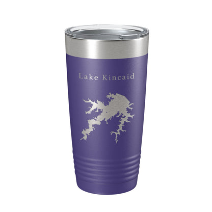 Lake Kincaid Map Tumbler Travel Mug Insulated Laser Engraved Coffee Cup Reservoir Louisiana 20 oz-15