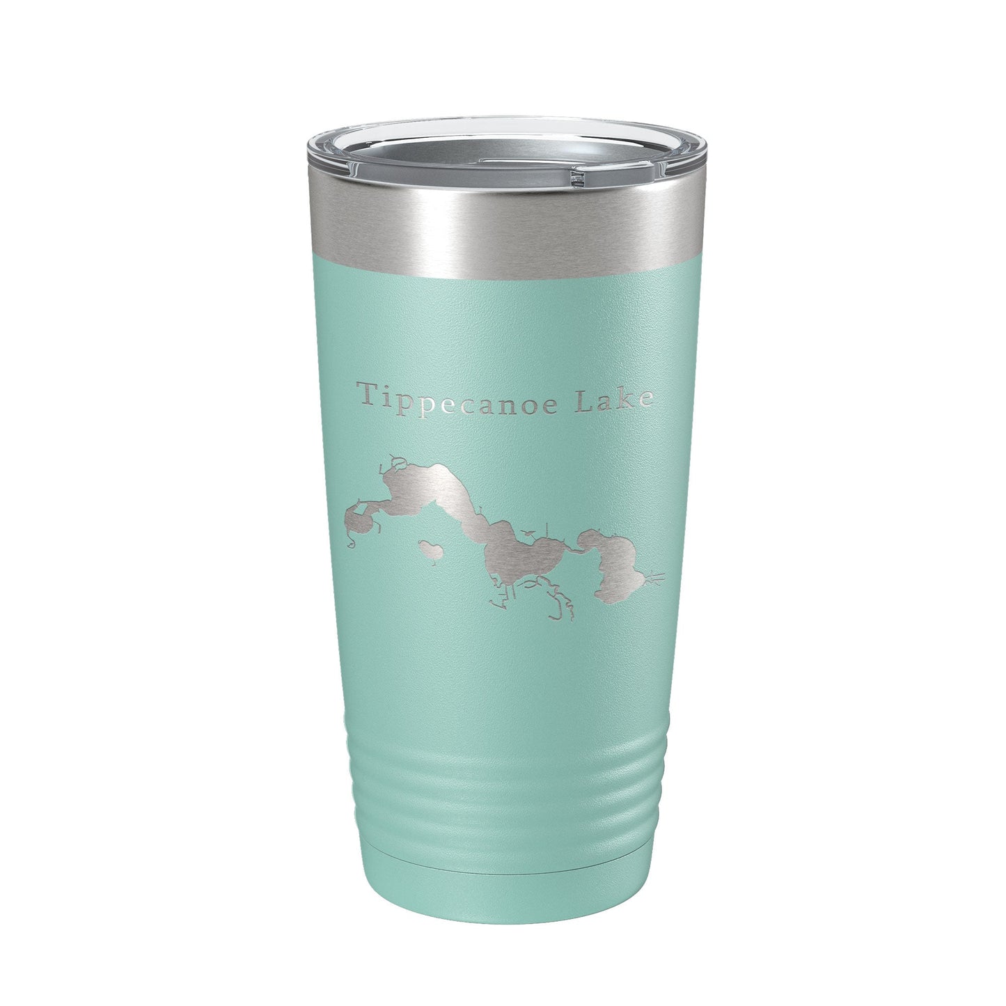 Tippecanoe Lake Map Tumbler Travel Mug Insulated Laser Engraved Coffee Cup Indiana 20 oz-12
