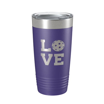 Pickleball Love Tumbler Travel Mug Insulated Laser Engraved Coffee Cup Pickle Ball Gift 20 oz-15