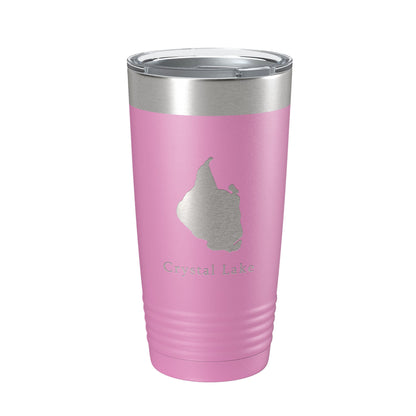 Crystal Lake Map Tumbler Travel Mug Insulated Laser Engraved Coffee Cup Connecticut 20 oz-14