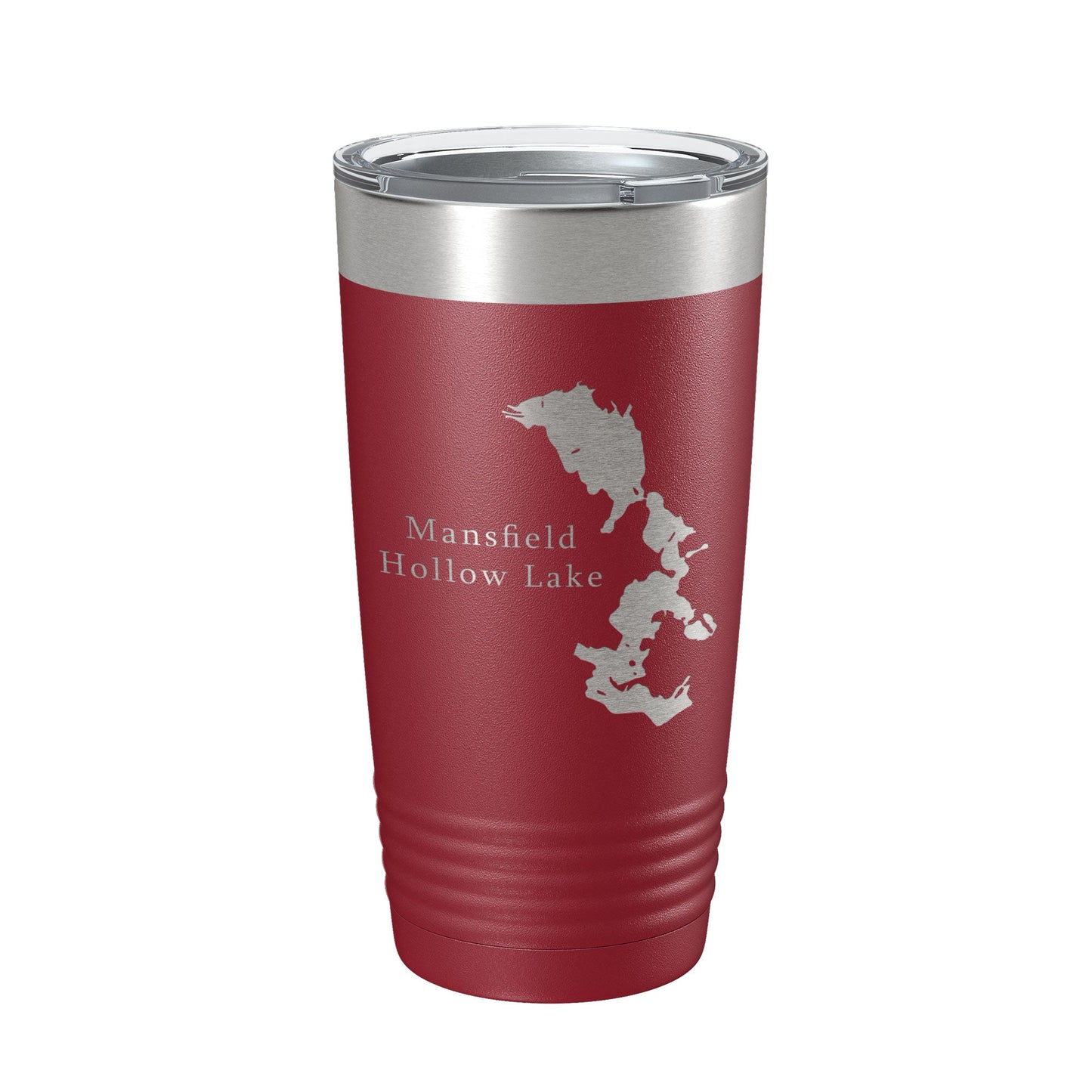 Mansfield Hollow Lake Map Tumbler Travel Mug Insulated Laser Engraved Coffee Cup Connecticut 20 oz-18
