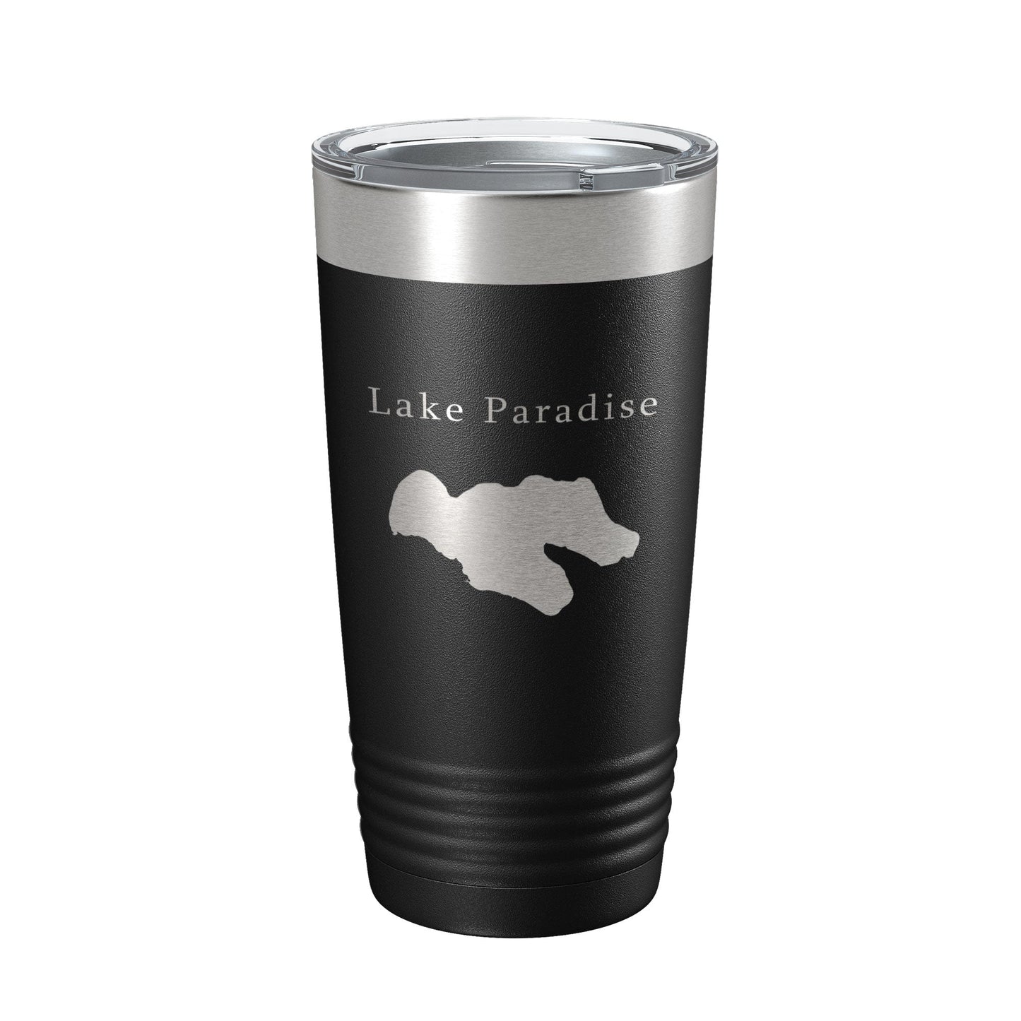 Lake Paradise Map Tumbler Travel Mug Insulated Laser Engraved Coffee Cup Michigan 20 oz-0