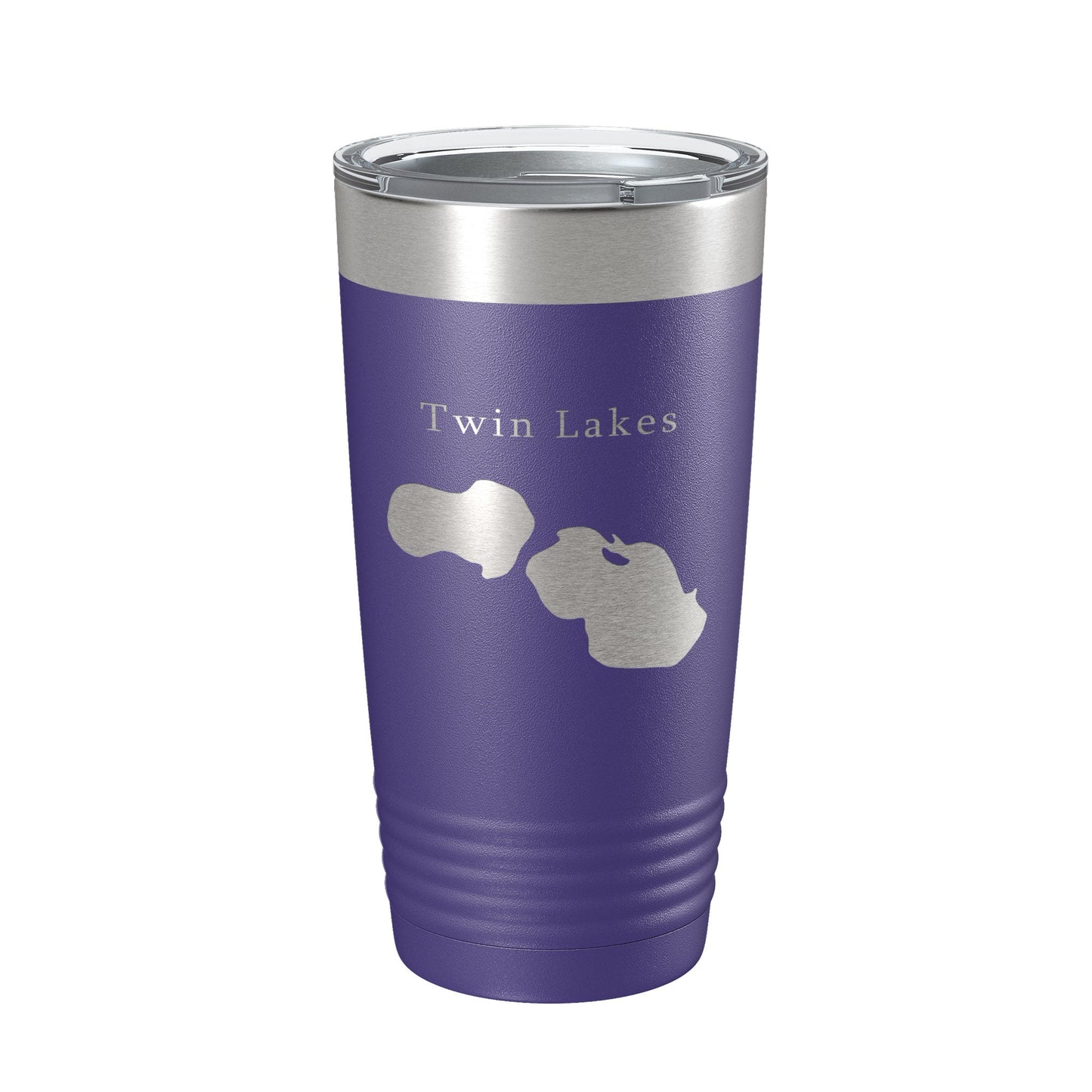 Twin Lakes Map Tumbler Travel Mug Insulated Laser Engraved Coffee Cup Muskegon County Michigan 20 oz-15
