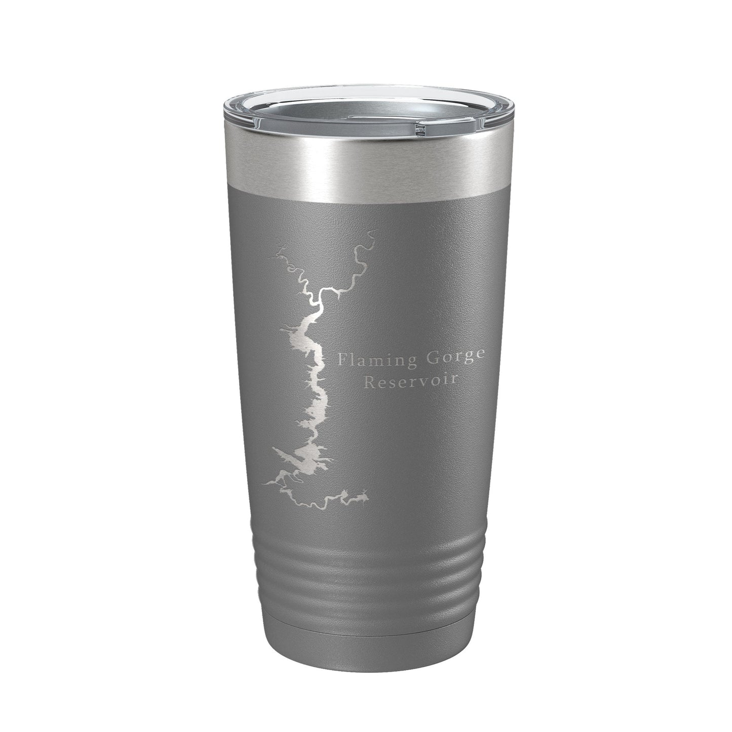 Flaming Gorge Reservoir Tumbler Lake Map Travel Mug Insulated Laser Engraved Coffee Cup Utah Wyoming 20 oz-16